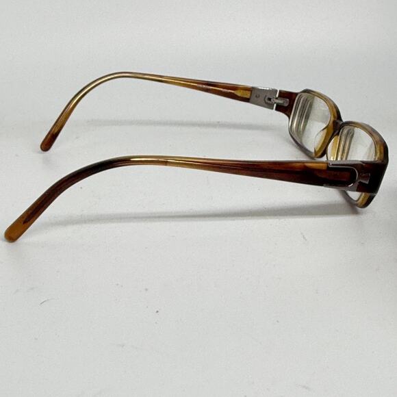 Bulova Turin Eyeglasses Full Rim Amber Brown Rectangular Frames 51-16-135 H19347 - Picture 4 of 7